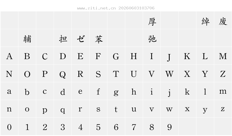 字符映射圖