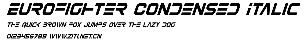 Eurofighter Condensed Italic.ttf字體轉換器圖片
