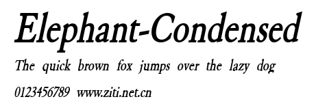 Elephant-Condensed.ttf字體轉換器圖片
