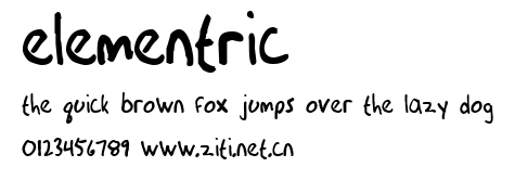 Elementric.ttf字體轉換器圖片