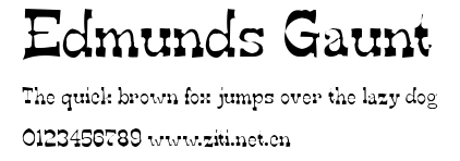 Edmunds Gaunt.ttf字體轉換器圖片