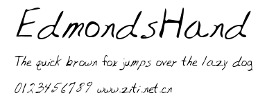 EdmondsHand.ttf字體轉換器圖片
