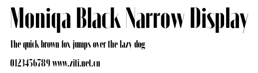Moniqa Black Narrow Display.otf
