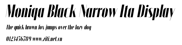 Moniqa Black Narrow Ita Display.otf