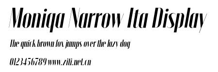 Moniqa Narrow Ita Display.otf