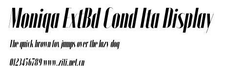 Moniqa ExtBd Cond Ita Display.otf