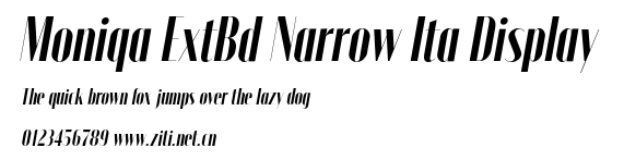 Moniqa ExtBd Narrow Ita Display.otf