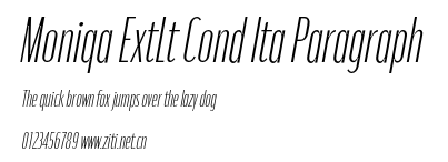Moniqa ExtLt Cond Ita Paragraph.otf