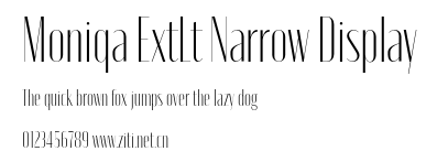 Moniqa ExtLt Narrow Display.otf