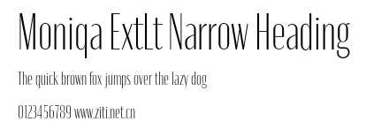 Moniqa ExtLt Narrow Heading.otf
