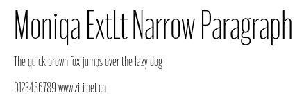 Moniqa ExtLt Narrow Paragraph.otf