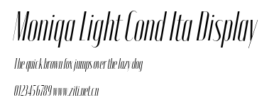 Moniqa Light Cond Ita Display.otf