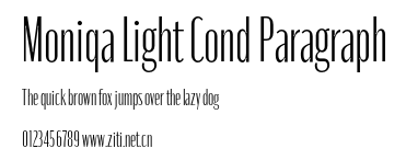 Moniqa Light Cond Paragraph.otf