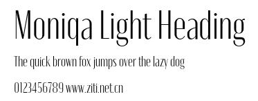 Moniqa Light Heading.otf字體轉換器圖片