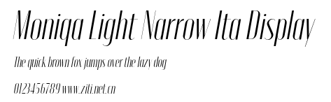 Moniqa Light Narrow Ita Display.otf