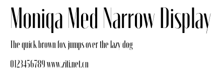 Moniqa Med Narrow Display.otf字體轉換器圖片