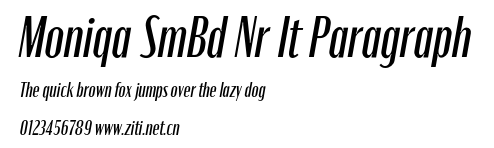 Moniqa SmBd Nr It Paragraph.otf字體轉換器圖片