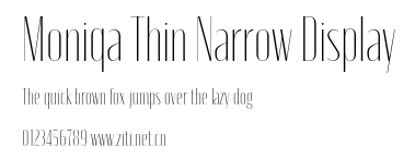 Moniqa Thin Narrow Display.otf