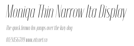 Moniqa Thin Narrow Ita Display.otf