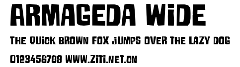 Armageda Wide.ttf字體轉換器圖片