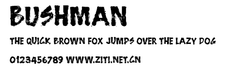 Bushman.ttf字體轉換器圖片
