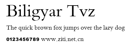 Biligyar Tvz.ttf字體轉換器圖片
