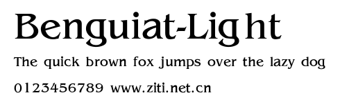 Benguiat-Light.ttf字體轉換器圖片