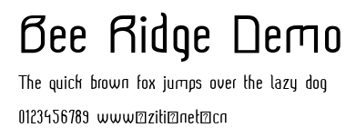 Bee Ridge Demo.ttf字體轉換器圖片