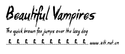 Beautiful Vampires.otf字體轉換器圖片