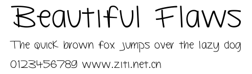 Beautiful Flaws.ttf字體轉換器圖片