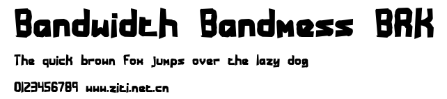 Bandwidth Bandmess BRK.ttf字體轉換器圖片