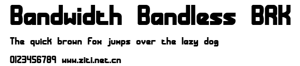 Bandwidth Bandless BRK.ttf字體轉換器圖片