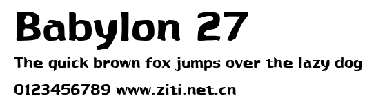 Babylon 27.ttf字體轉換器圖片