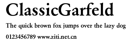 ClassicGarfeld.ttf字體轉換器圖片