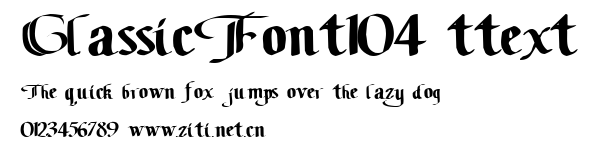 ClassicFont104 ttext.ttf字體轉換器圖片