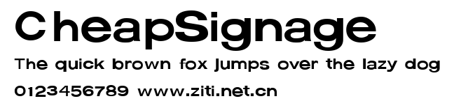 CheapSignage.ttf字體轉換器圖片