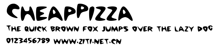 CheapPizza.ttf字體轉換器圖片