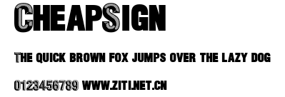 CheapSign.ttf字體轉換器圖片