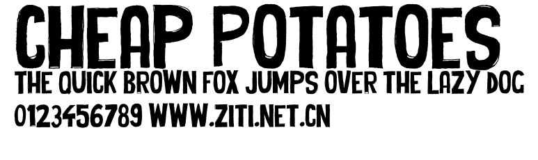 Cheap Potatoes.ttf字體轉換器圖片