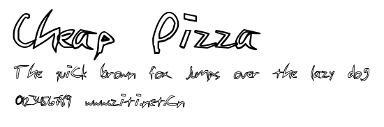 Cheap Pizza.ttf字體轉換器圖片