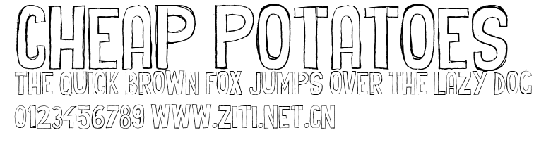 Cheap Potatoes.ttf字體轉換器圖片