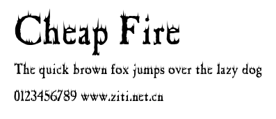 Cheap Fire.ttf字體轉換器圖片