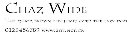Chaz Wide.ttf字體轉換器圖片