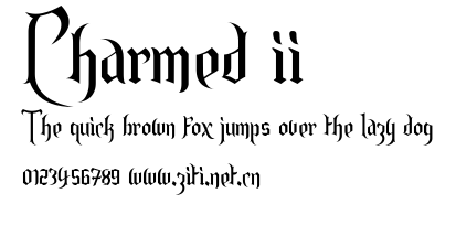 Charmed ii.ttf字體轉換器圖片