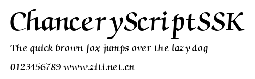 ChanceryScriptSSK.ttf字體轉換器圖片