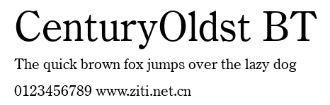 CenturyOldst BT.ttf字體轉換器圖片