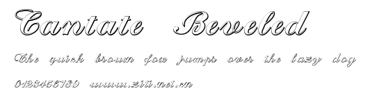 Cantate Beveled.otf字體轉換器圖片