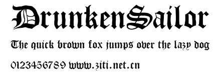 DrunkenSailor.ttf字體轉換器圖片