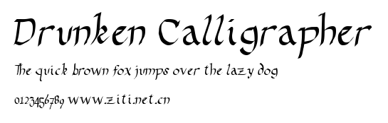 Drunken Calligrapher.ttf字體轉換器圖片