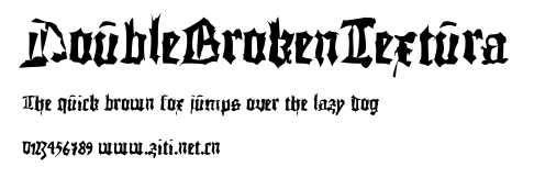 DoubleBrokenTextura.ttf字體轉換器圖片